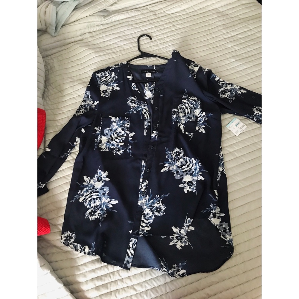 Dark blue blouse